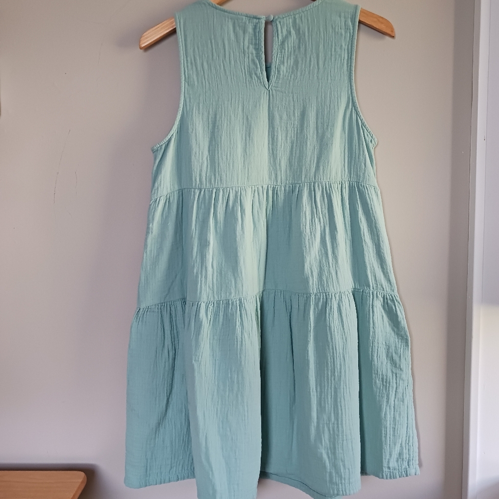 Universal Thread Cotton Gauze Turquoise Sleeveless Dress Size M - Picture 5 of 10
